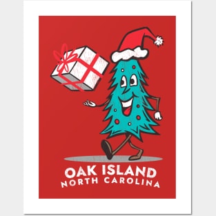 Oak Island, NC Vacationing Christmas Tree Posters and Art